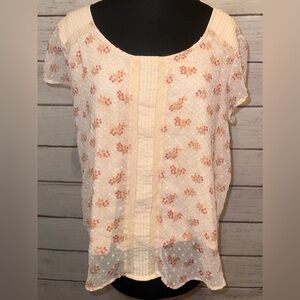 Lauren Conrad XXL Floral Cap Sleeve Blouse, Summer Tops, Lightweight, Cute Top